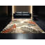 Tapis moelleux moelleux à motif de blocs d'inspiration mondiale de couleur beige - reliure beige-861631155