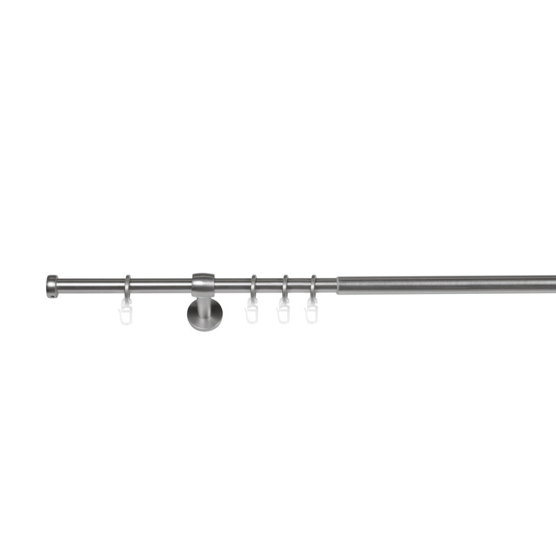 Flow Curtain Pole, Stainless steel look, 120 cm - 210 cm L