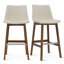 Tabouret de bar de cuisine en bois massif à dossier bas 28 po Arseniy-729214323