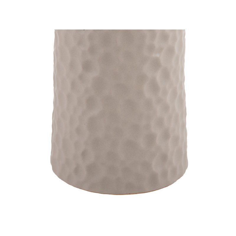 Ceramic Table Vase, Warm Grey, 27cm H x 17cm W x 17cm D