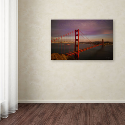 « gate bridge » par david ayash,, reproduction de photo sur toile tendue Golden