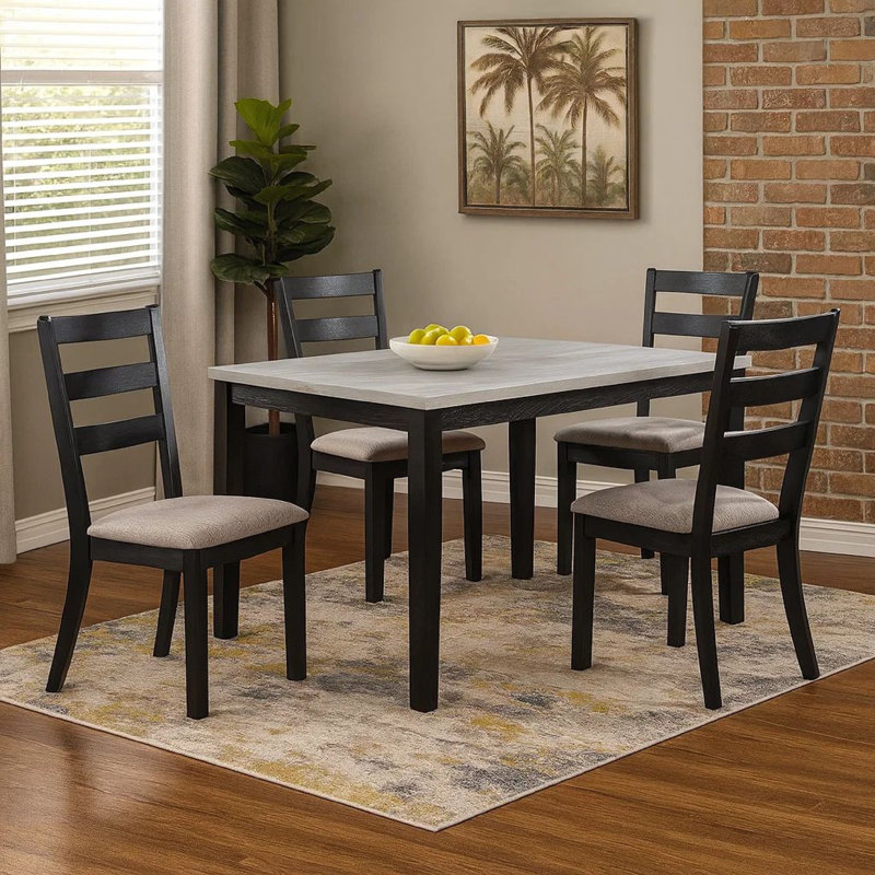 Ensemble repas 4 personnes Annuel, Espresso brun