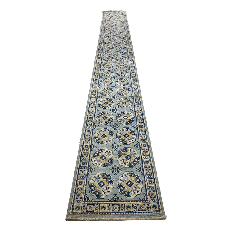 Tribal One-of-a-Kind 2′6″ X 19′6″ New Age Wool Area Rug in