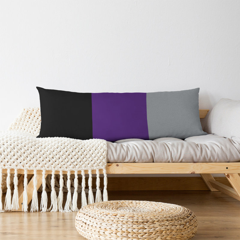 Polyester Medium Pillow, Mississippi Rebellion, Black/Purple/Grey