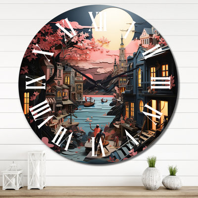 Horloge murale en métal