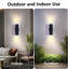 Ensemble de 2 lanternes murales d'extérieur modernes bidirectionnelles noires-129620493