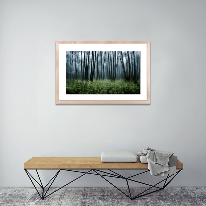 Eerie Trees IV Print by Jakob Wagner, 31" H x 48" W x 2.5" D, Natural