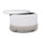 Fully Assembled Round Linen Blend Storage Ottoman with Tassel Trim-517635224