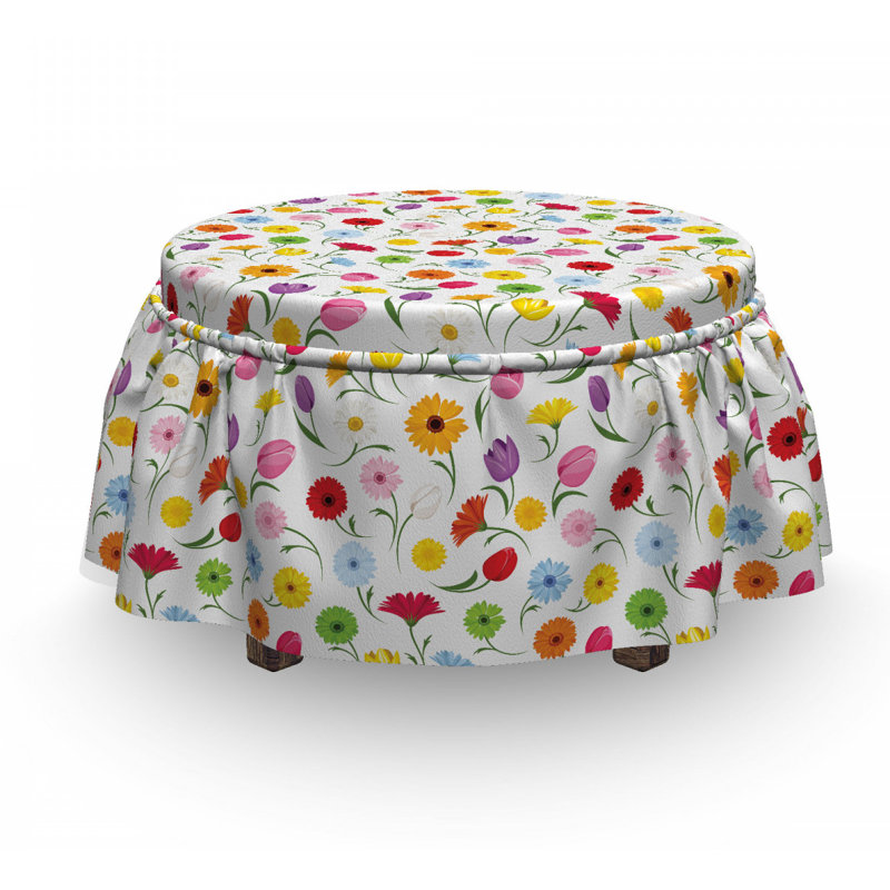 Housse pour repose-pieds posy of spring fleurs