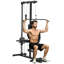 Station de câble Lat Down Machine avec repose-pieds rabattable, noir
