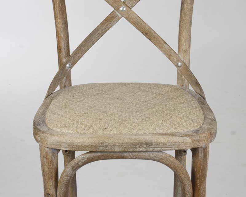 Parisienne Cafe Stool, Limed Gray Oak, Bar Stool (30.25" Seat Height)