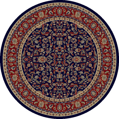 Tapis bleu / brun à tissage plat Edmont
