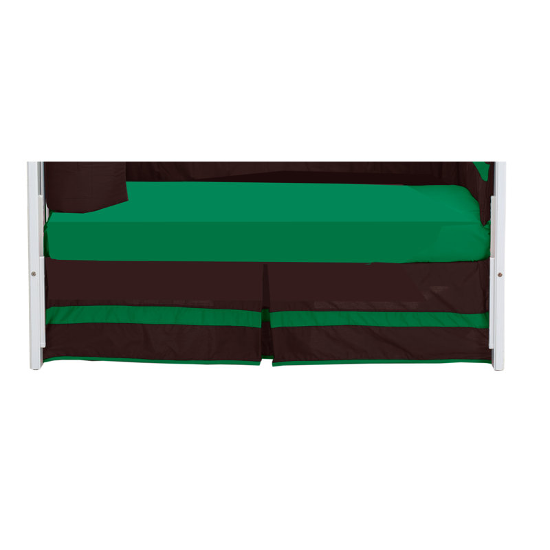 Hillard Crib Dust Ruffle / Skirt, Brown/Green