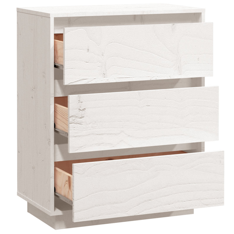 Genis 60cm Solid Wood Sideboard, White