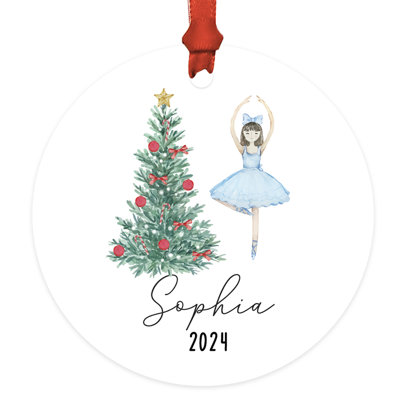 Custom Ballerina Doll Nutcracker Metal Ornament
