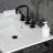 Kingston Brass Quadras 31-Inch Ceramic Console Sink with Steel Base and Shelf-49619311-49610548