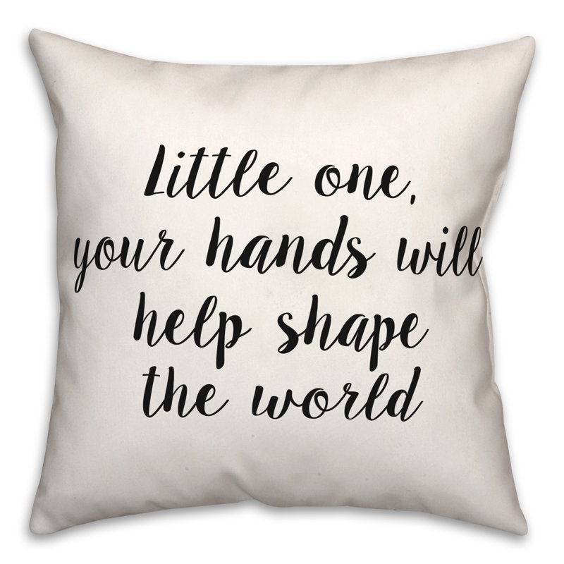 Coussin décoratif noir et blanc Little One
