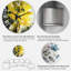 Jaune jaune noir et blanc liquide Art X - horloge murale moderne-1833212716