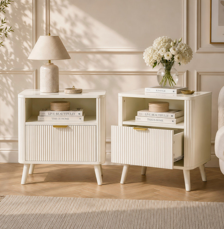50.01 cm W Bedside Table