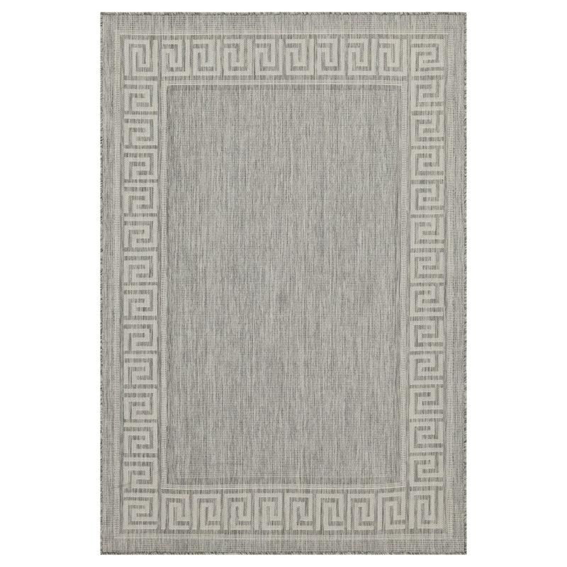 Silver 5 Ft. 3 In. X 7 Ft. 3 In. Indoor/Outdoor Area Rug, Rectangle 5'3" x 7'3"