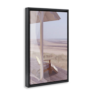 Hamptons Beach House Framed Floater Canvas by Noah Bay