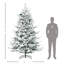 Arbre de Noël artificiel enneigé 8 pieds avec 1479 branches de cèdre réalistes, ouverture automatique, décoration des Fêtes, vert
