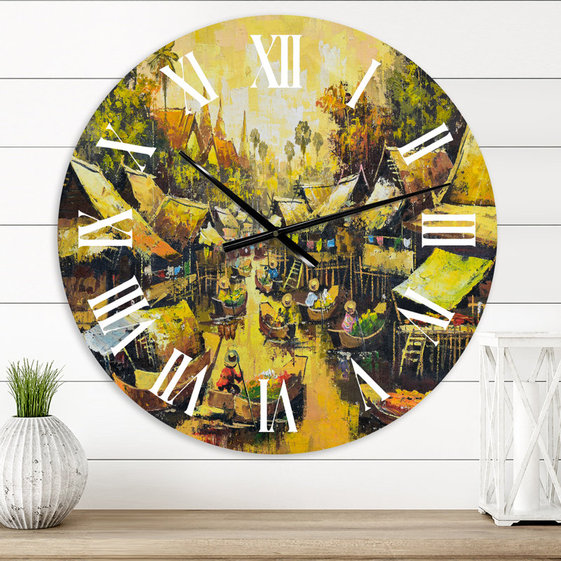 Vintage Waterside Life II - Horloge murale traditionnelle, Moyen
