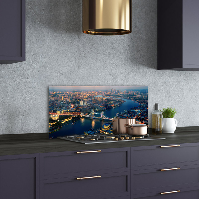 50cm W x 100cm L Glass Peel and Stick Panel