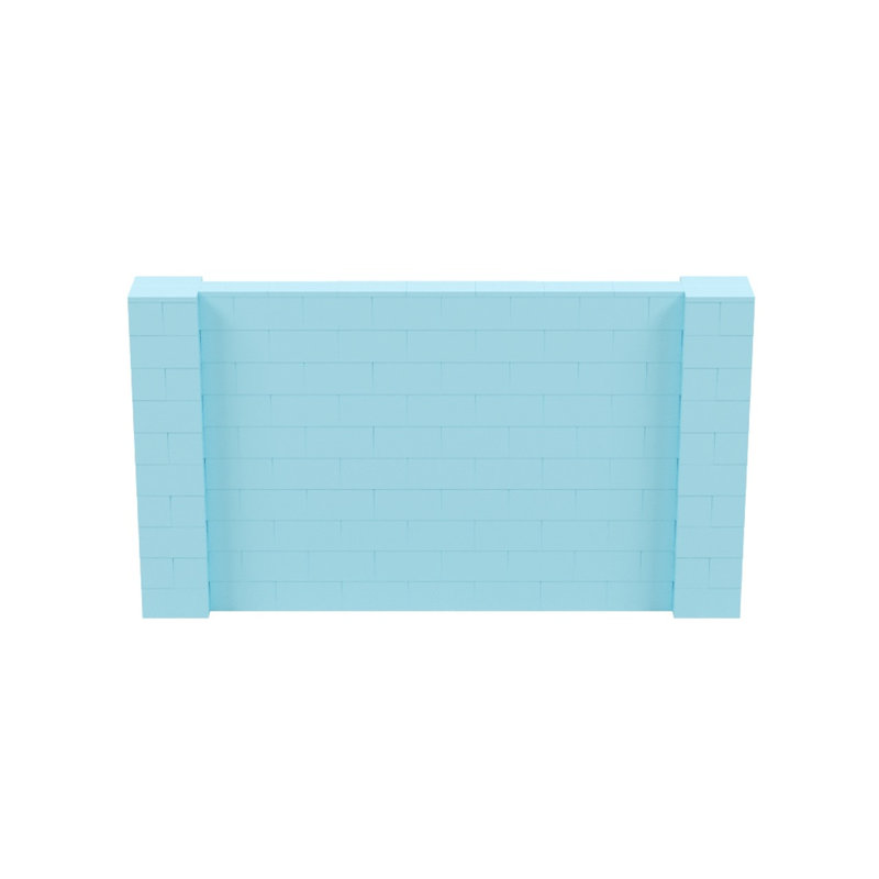 Ensemble mural de blocs géants 7 'T, H 60 po x l 108 po x P 12 po, Bleu clair
