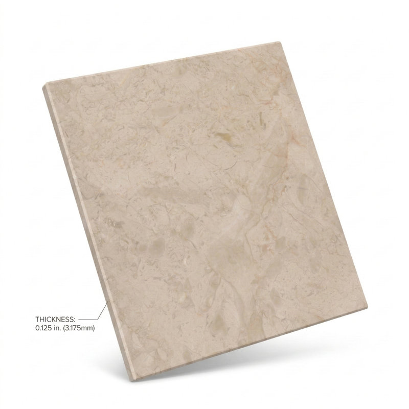 12x12" Crema Marfil Honed Marble Tile