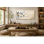 «Blue Botanical Leaf», art mural, peinture de branche florale beige, décoration murale moderne sur toile tendue-522985637
