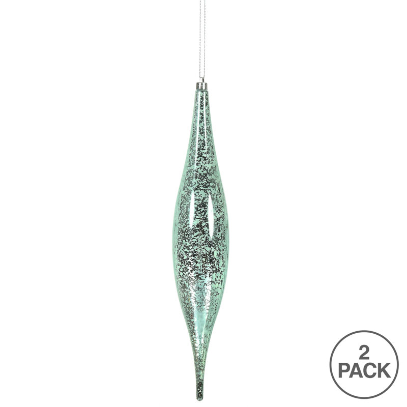 Ornement de Noël 13 "Mercury Rain Drop, Bleu pastel