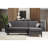 Stylish Corner Sofa Bed, Dark Grey, 87.8 x 33.9 x 51.2 inches | Durable Metal/Wood Frame, Linen Textured Polyester Upholstery, Comfortable 26 DNS Sponge Seating, Perfect for Small Spaces & Modern Living Rooms-90667778