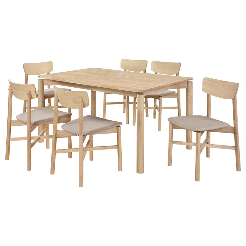 Ensemble de table de salle à manger Rida, Blanchies, 7