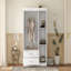 Armoire à miroir 3 portes avec tablettes