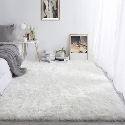 Tapis blanc cassé fait à la main Parks