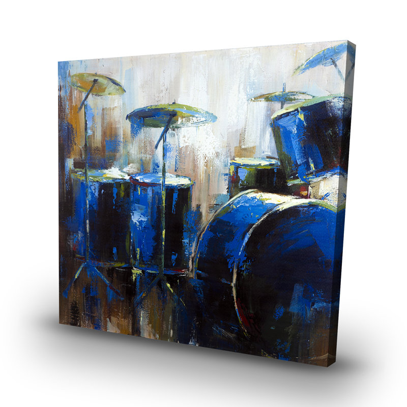 Asbtract drums - 32"x32" art on canvas