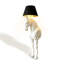 Lampes de plancher de forme libre en plastique noir et blanc en acier et verre-816582720