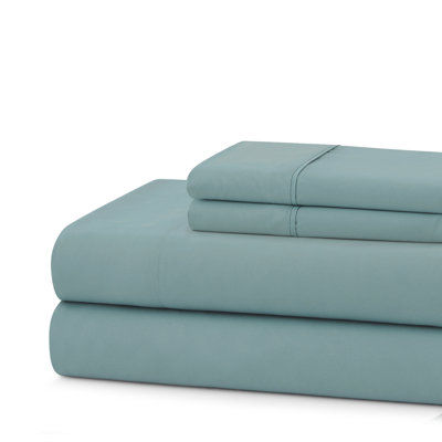 100% Cotton Percale 4-Piece Solid Sheet Set