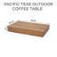 Ensemble de conversation avec fauteuil club et table basse 6 pièces Pacific Teak-103708534