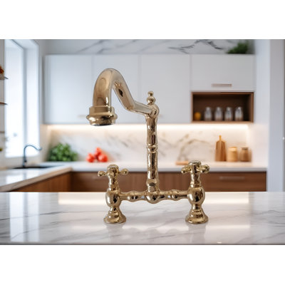 Baroq Bridge Two Lever Kitchen Tap