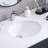 19" X 16" Oval Vitreous China Undermount Bathroom Sink With Overflow