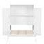 Lit escamotable avec deux armoires-penderie et tablette de rangement, cadre de lit plateforme pliable multifonctionnel pour chambre d'amis, chambre à coucher, blanc-371222018