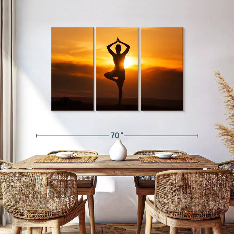 Kerrick Yoga Sunset Silhouette, 36" H x 57" W