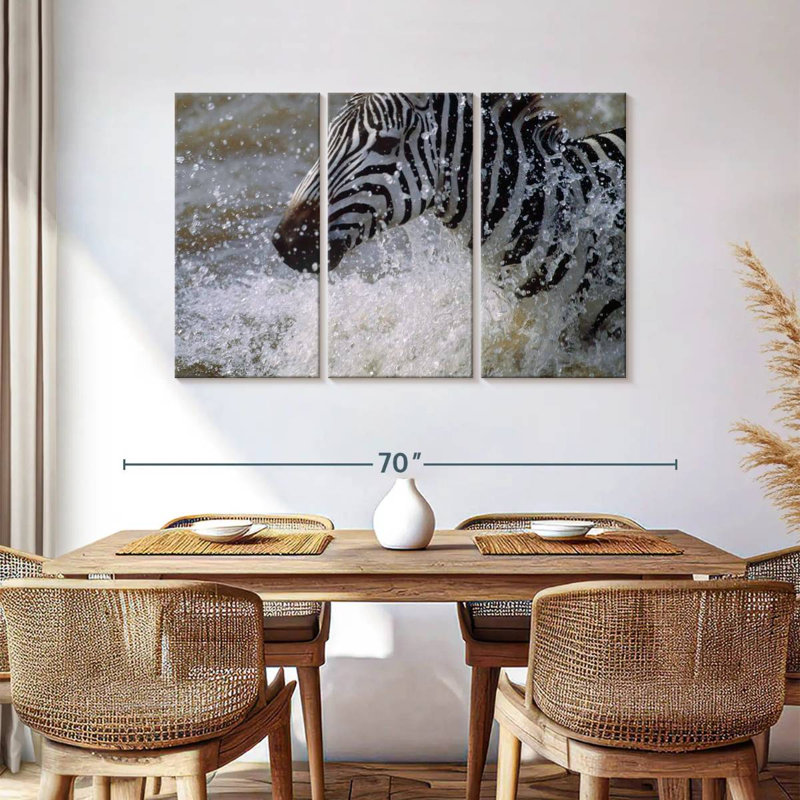Brampt Zebra Splash, 36" H x 57" W