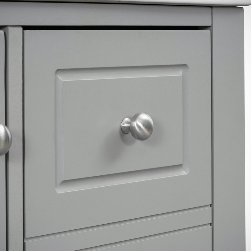 Meuble-lavabo simple 30 po avec plateau en céramique Daisy, Gray