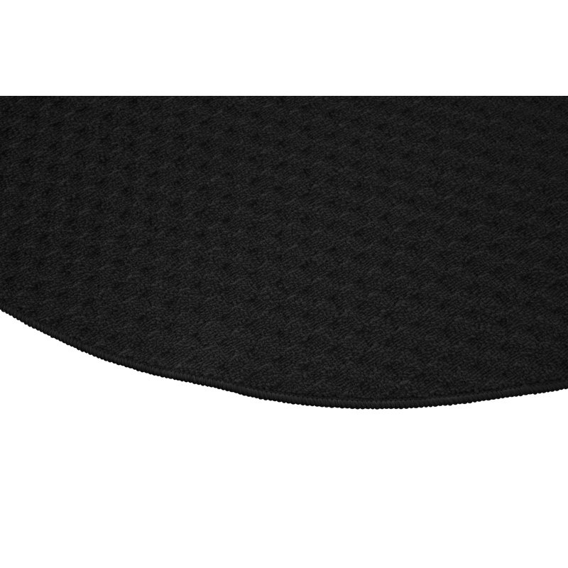 Tapis noir touffeté, Rond 60 po