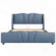 Lit en cuir PU Zavier avec structure en bois massif et métal-2131743781-2132673692