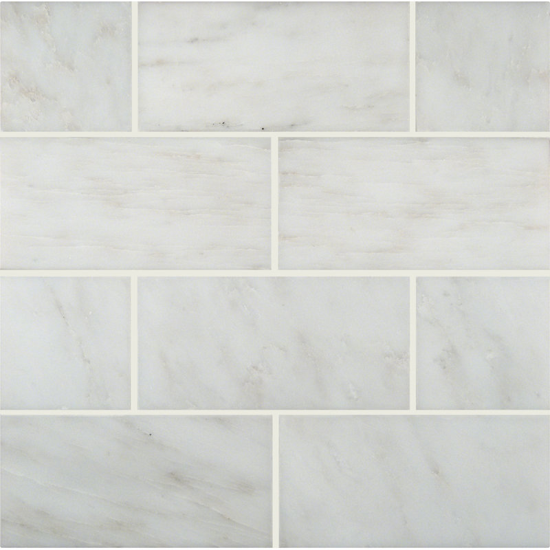 Carrelage de plancher et de mur en marbre aiguisé 3 po x 6 po Castella Cambria