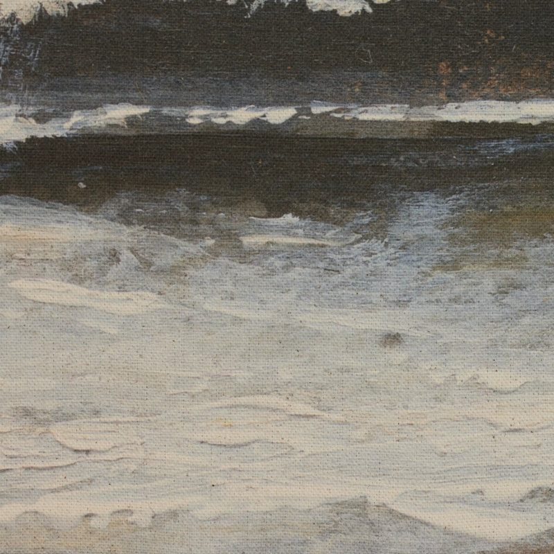 Seafoam Painting by Aileen Fitzgerald, 16.5" H x 32" W